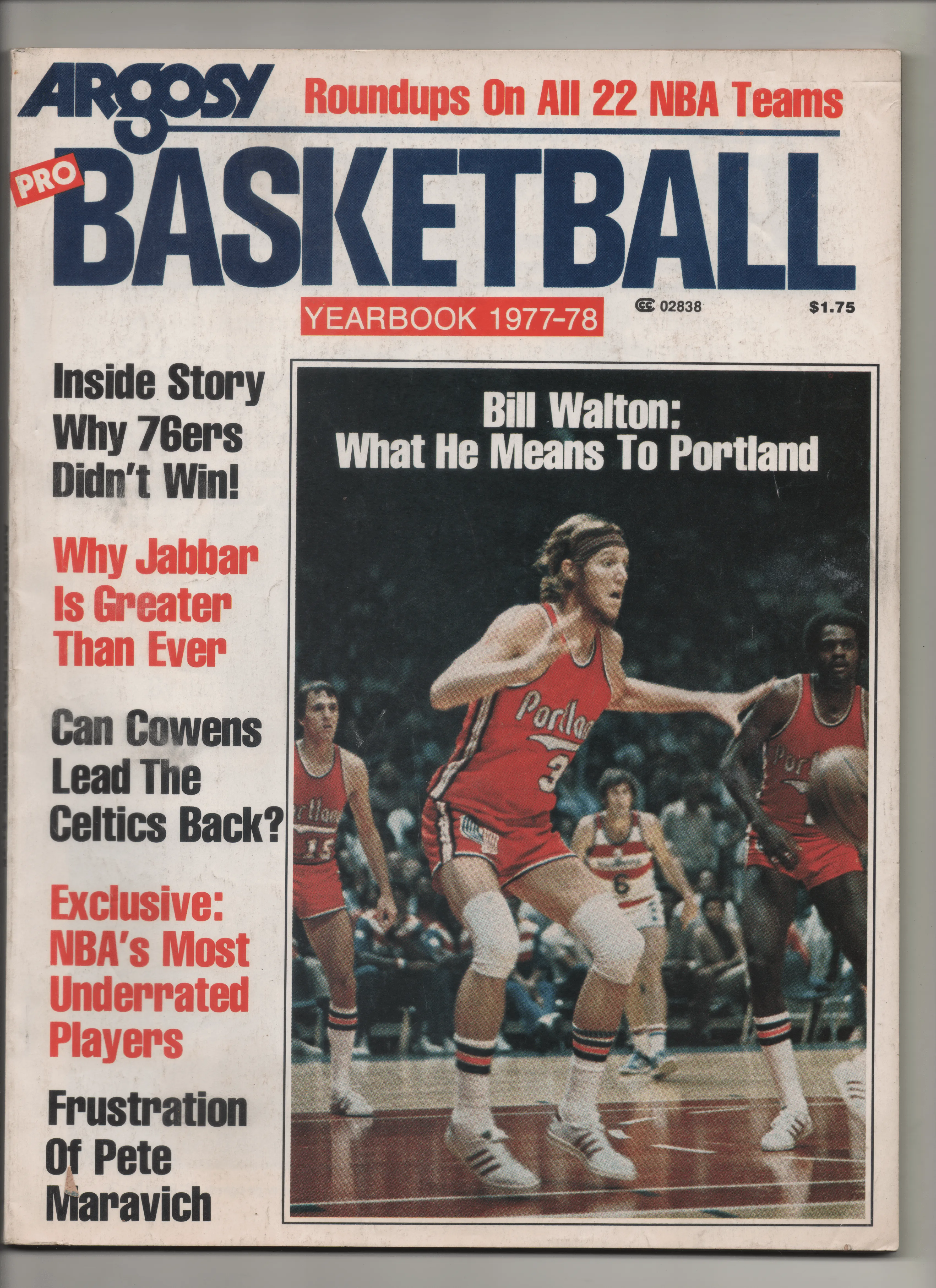 [1 of 1] 1977-78 Argosy Pro Basketball Yearbook "Why Jabbar Is Greater Than Ever"