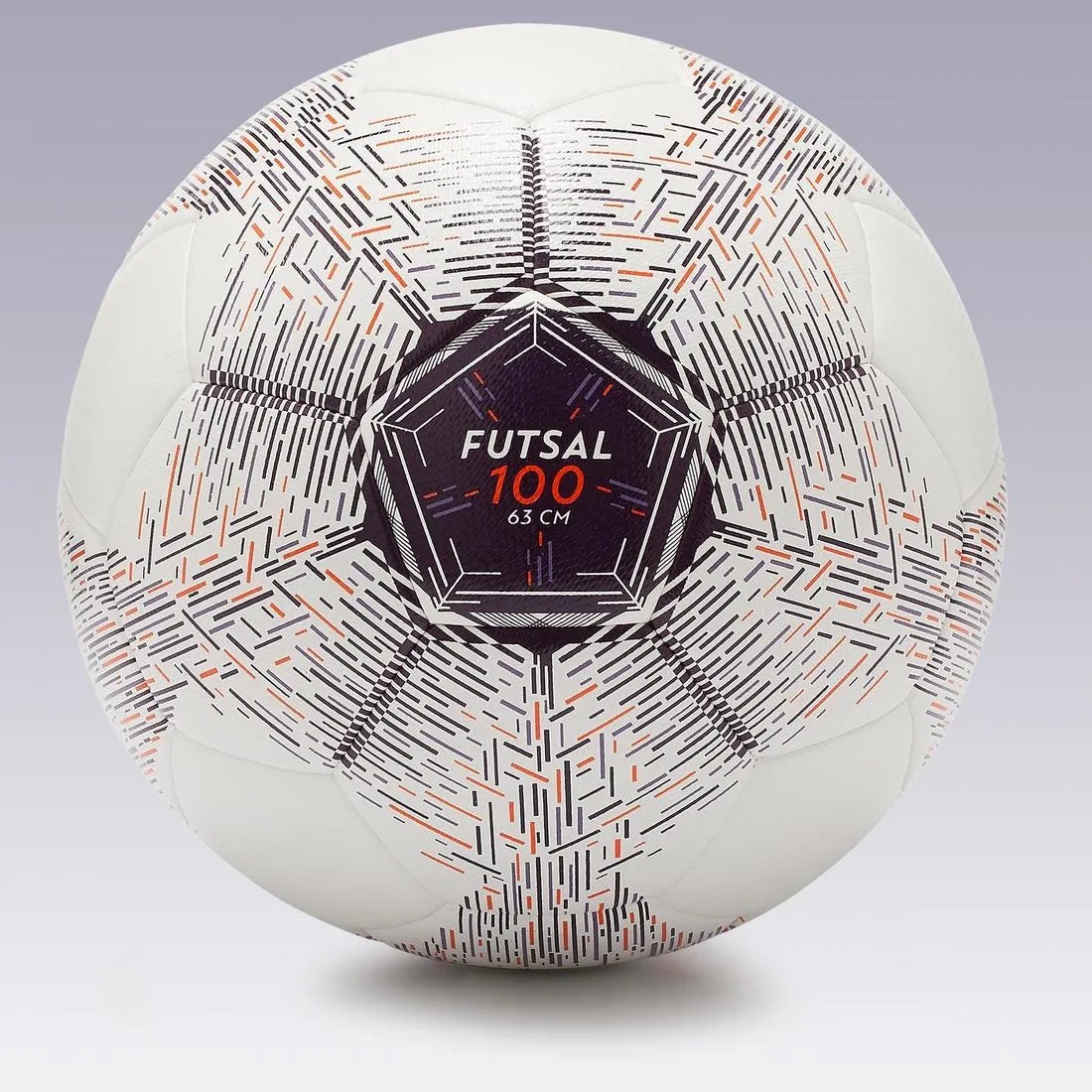 100 Hybrid 63cm Futsal Ball - White
