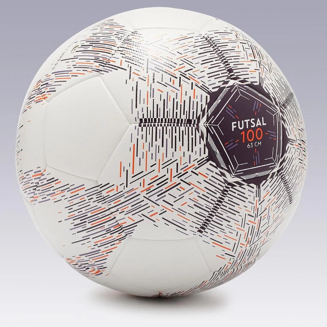 100 Hybrid 63cm Futsal Ball - White