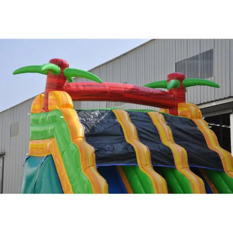 18'H Dual Lane Palm Tree Slide Wet n Dry