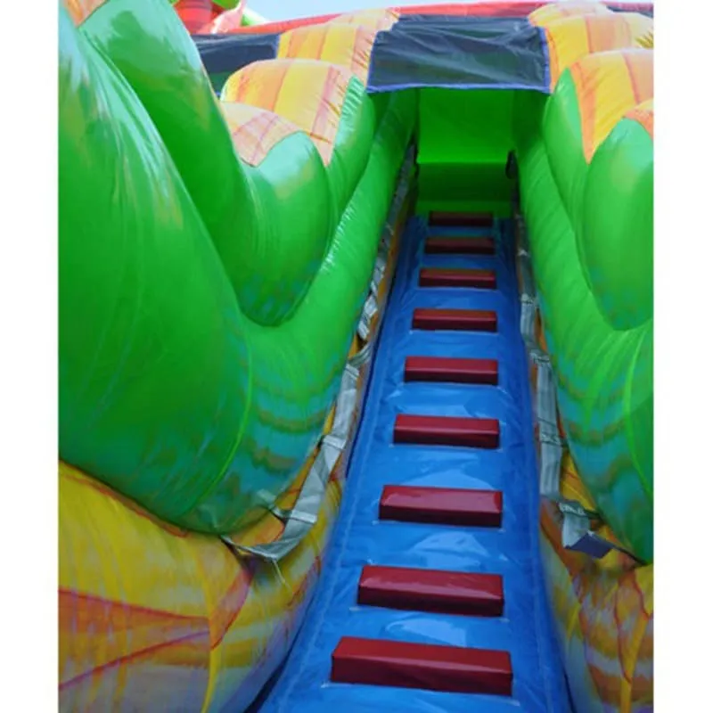 18'H Dual Lane Palm Tree Slide Wet n Dry