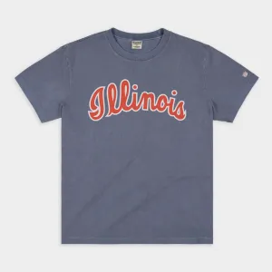 1970s Illinois Basketball Script Vintage Heavyweight Tee