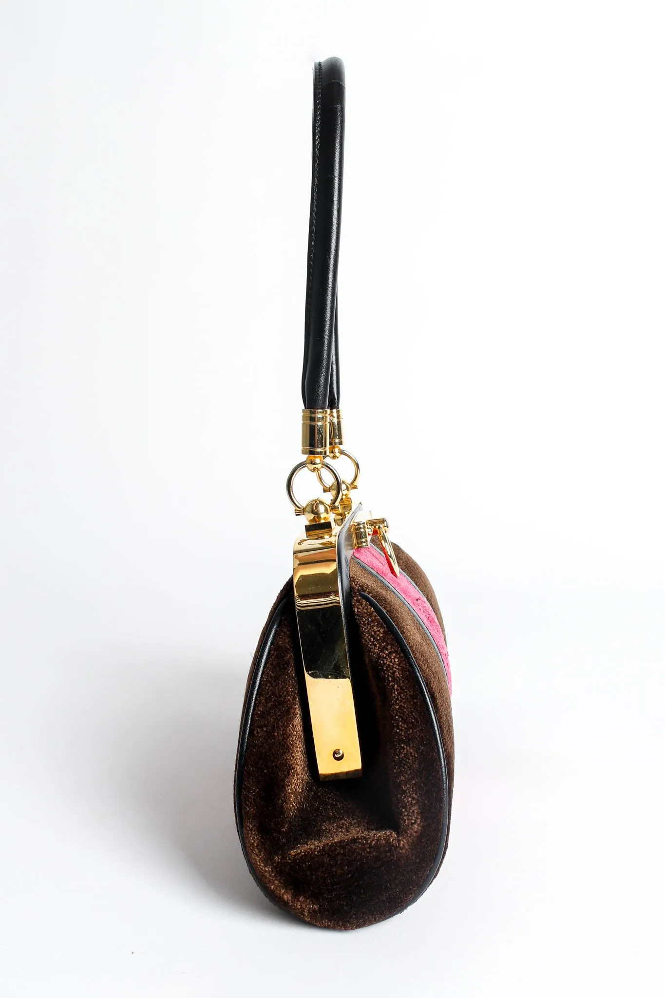 1990s Mini Velvet Baguette Bag