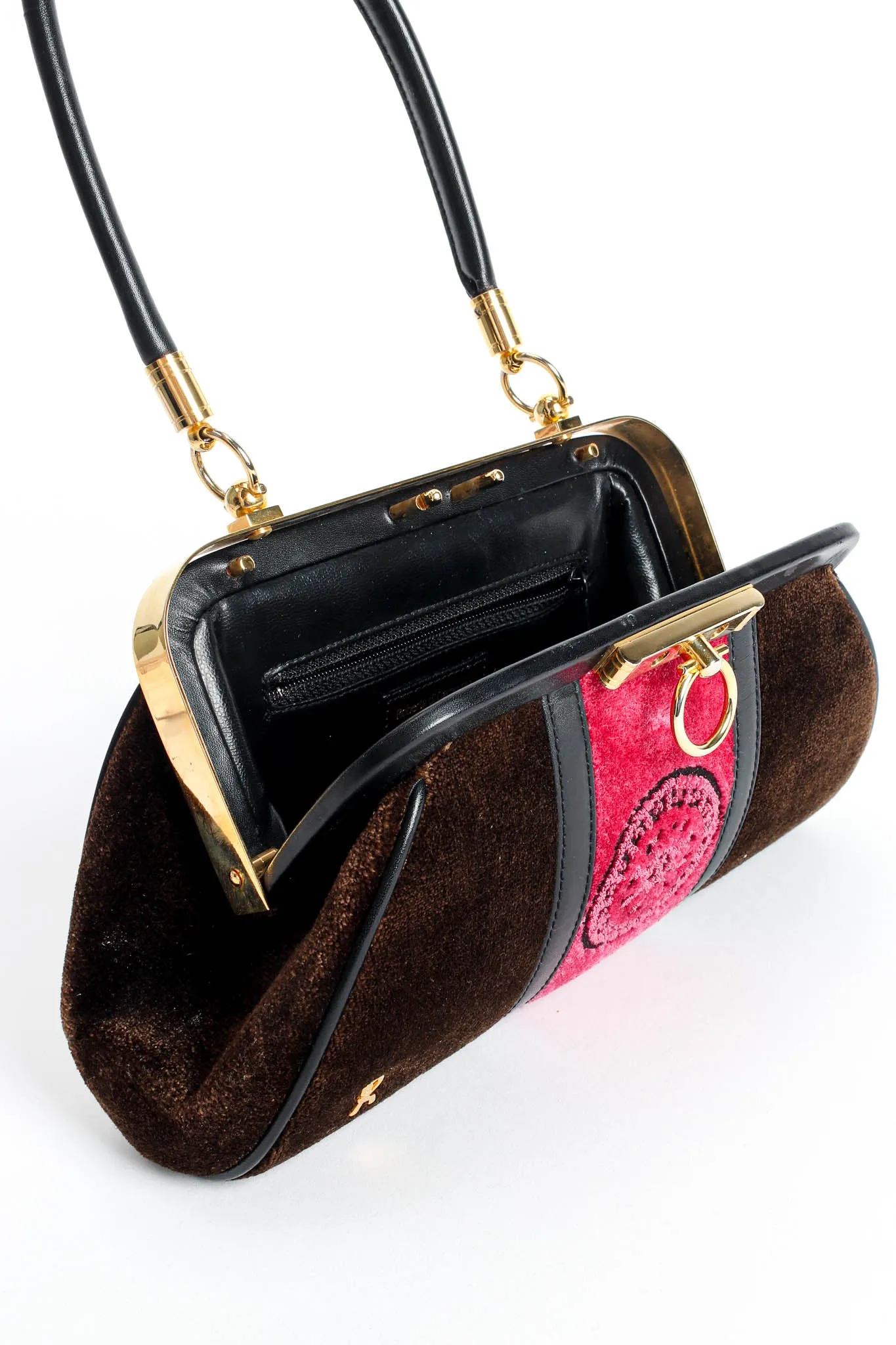 1990s Mini Velvet Baguette Bag