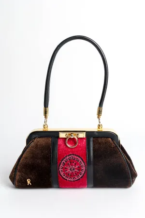 1990s Mini Velvet Baguette Bag