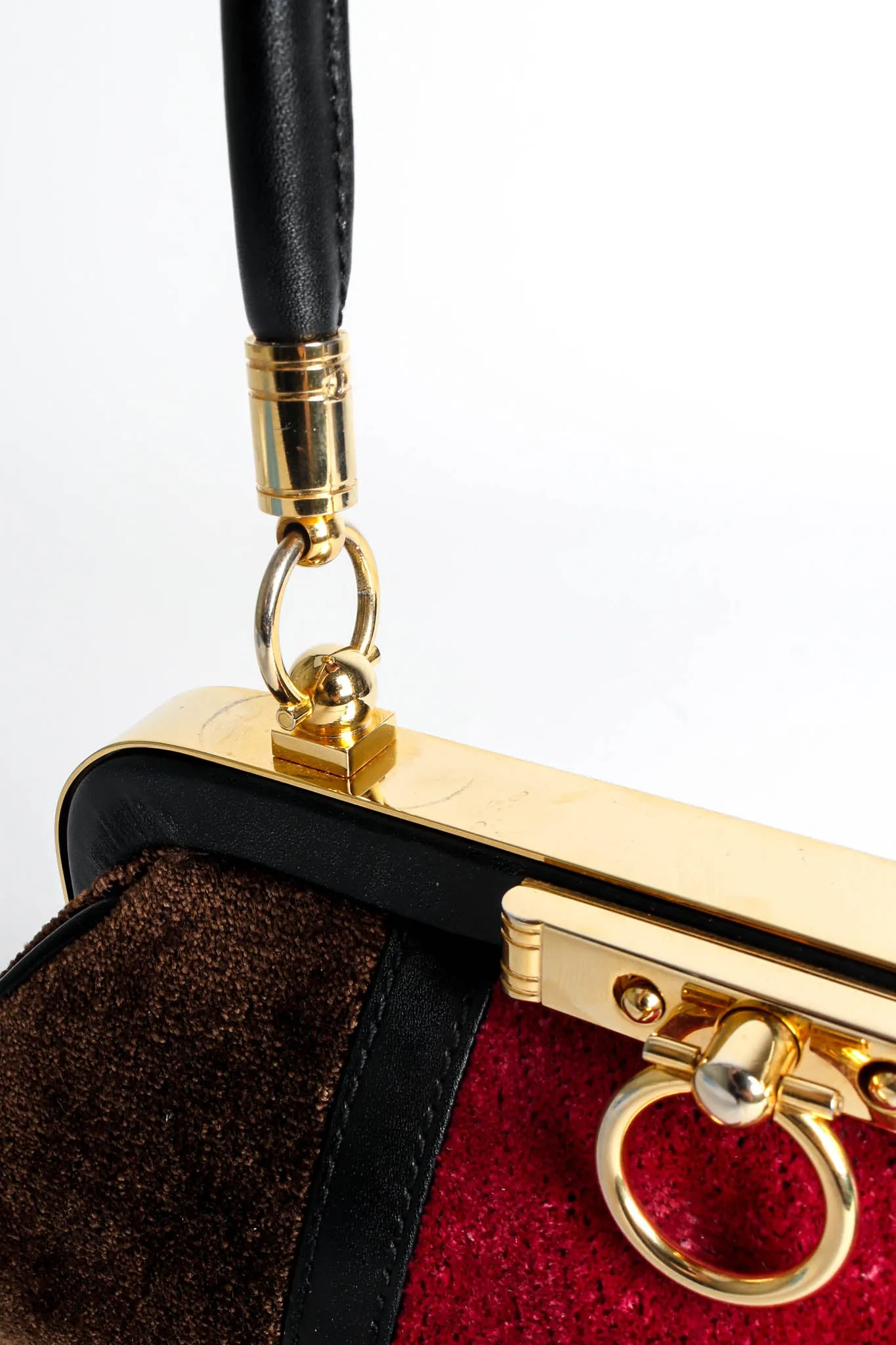 1990s Mini Velvet Baguette Bag