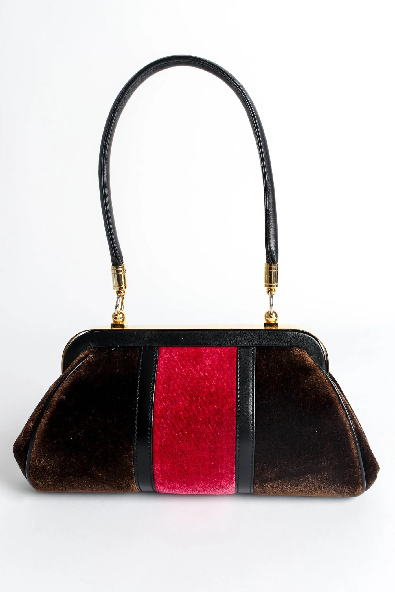 1990s Mini Velvet Baguette Bag