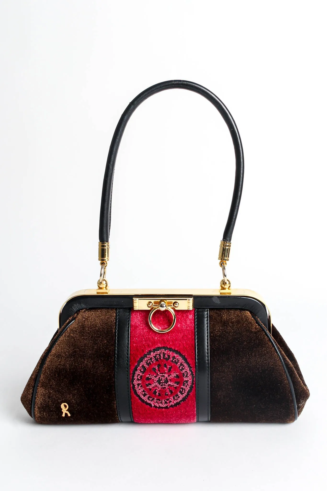 1990s Mini Velvet Baguette Bag