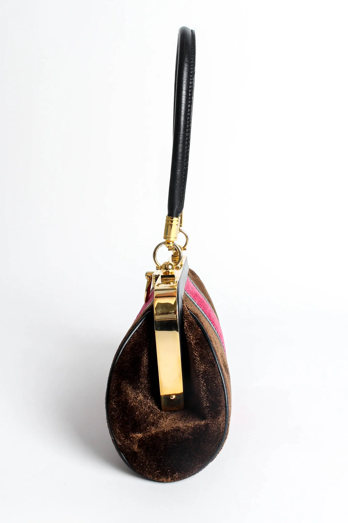1990s Mini Velvet Baguette Bag