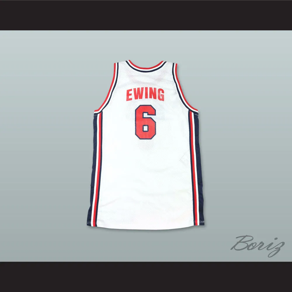 1992 Patrick Ewing 6 USA Team Home Basketball Jersey