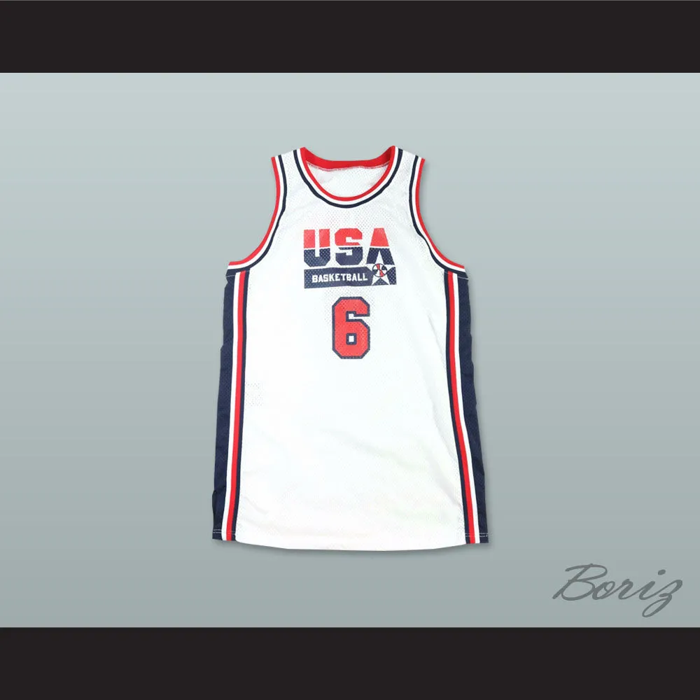 1992 Patrick Ewing 6 USA Team Home Basketball Jersey