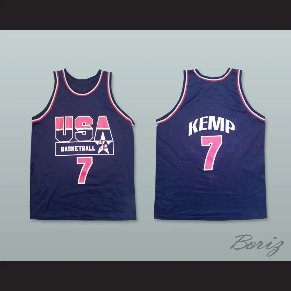 1994 Shawn Kemp 7 USA Team Away Basketball Jersey