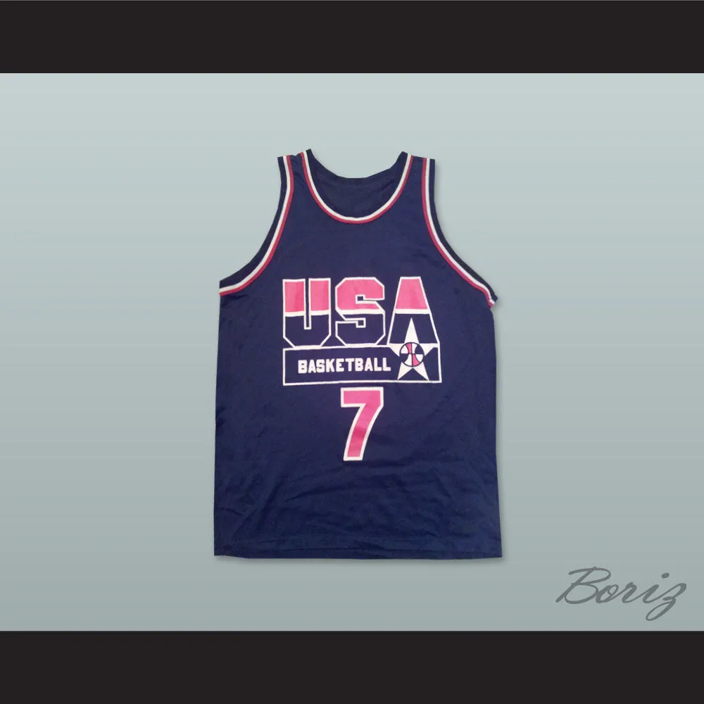 1994 Shawn Kemp 7 USA Team Away Basketball Jersey