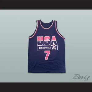 1994 Shawn Kemp 7 USA Team Away Basketball Jersey