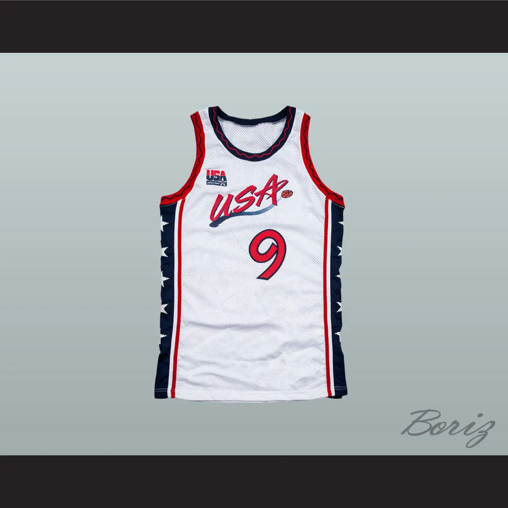 1996 Mitch Richmond 9 USA Team Home Basketball Jersey