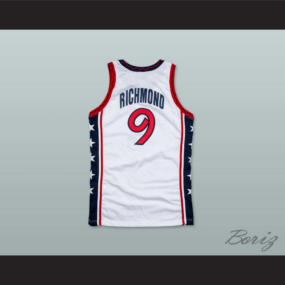1996 Mitch Richmond 9 USA Team Home Basketball Jersey