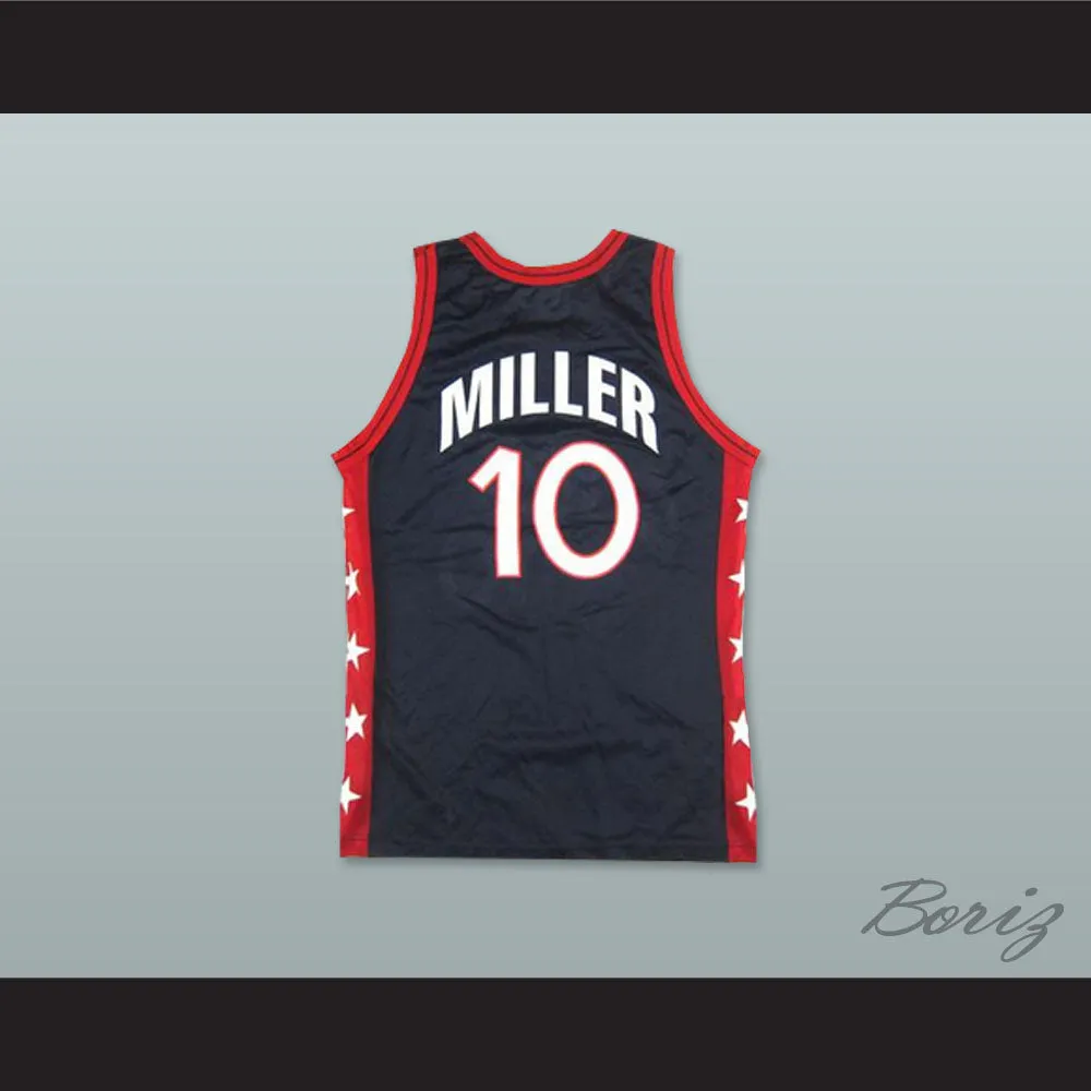 1996 Reggie Miller 10 USA Team Away Basketball Jersey