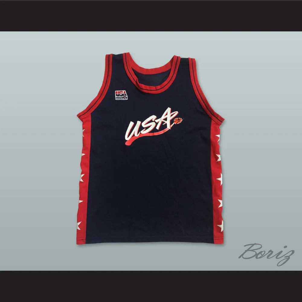 1996 Team USA Dark Blue Basketball Jersey Custom Player and Number