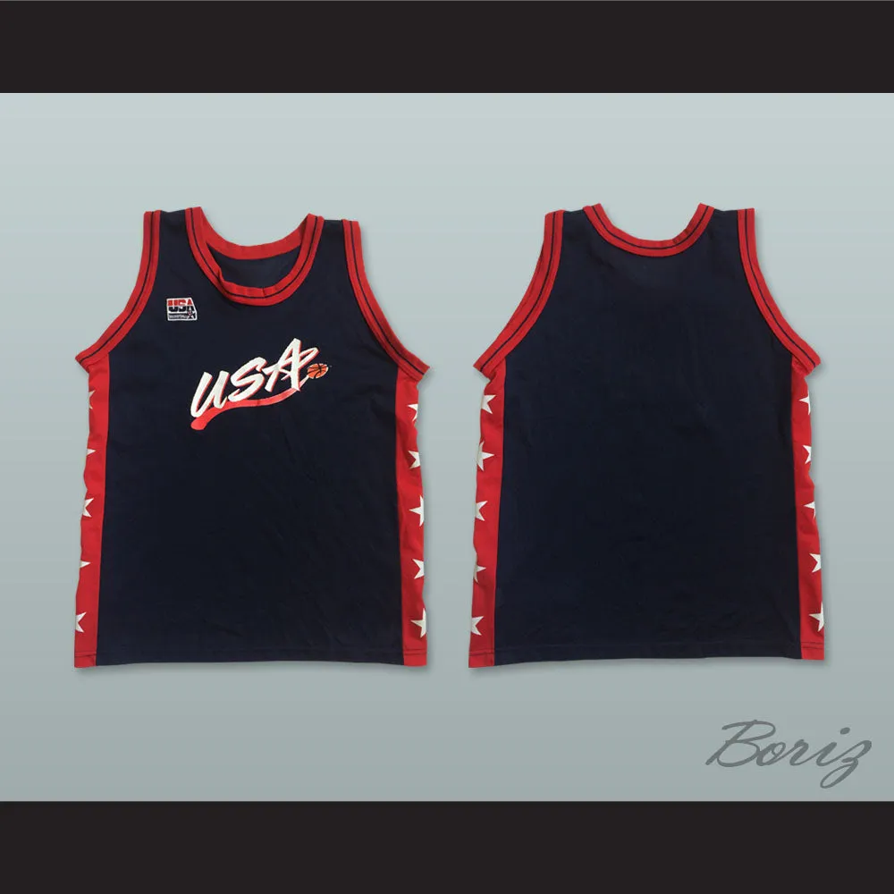 1996 Team USA Dark Blue Basketball Jersey Custom Player and Number