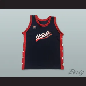 1996 Team USA Dark Blue Basketball Jersey Custom Player and Number