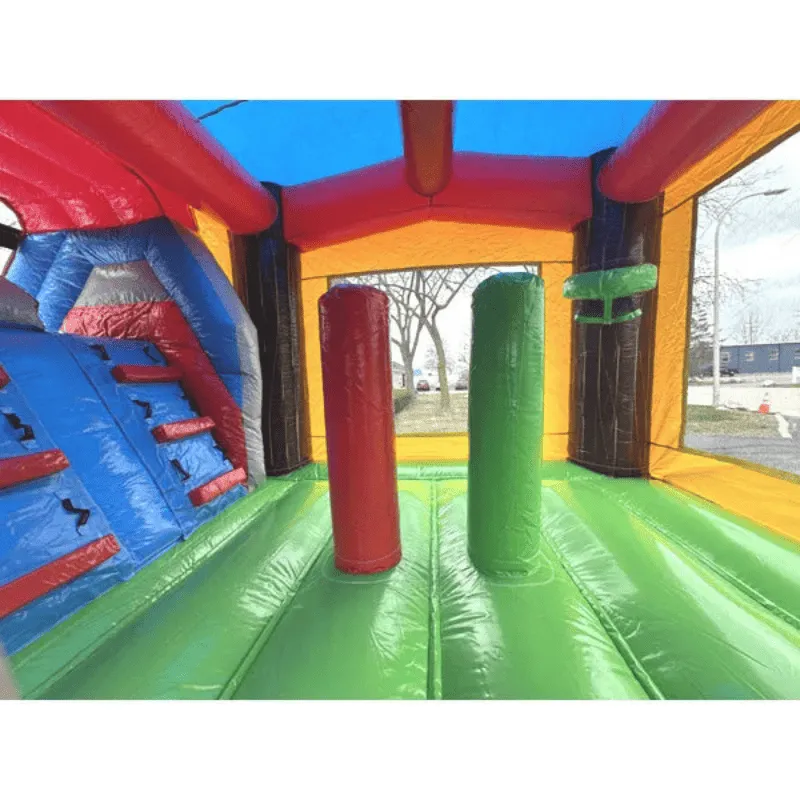 2-Lane Farm Bounce House Combo Wet n Dry