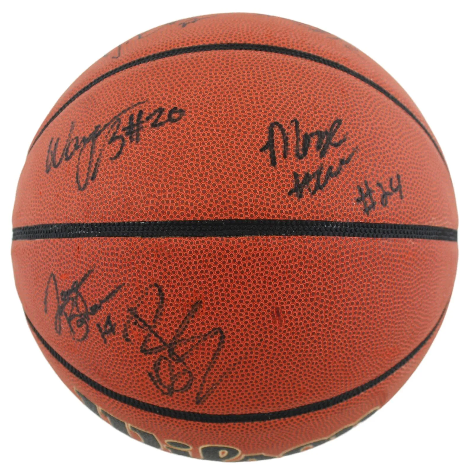 2011-12 Louisville (10) Harrell, Silva  8 Signed Wilson Basketball BAS #AB77945
