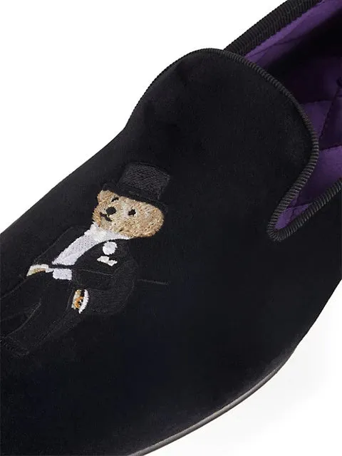 $800 RALPH LAUREN PURPLE LABEL - POLO "ALONZO" BEAR Black Loafers - 9.5
