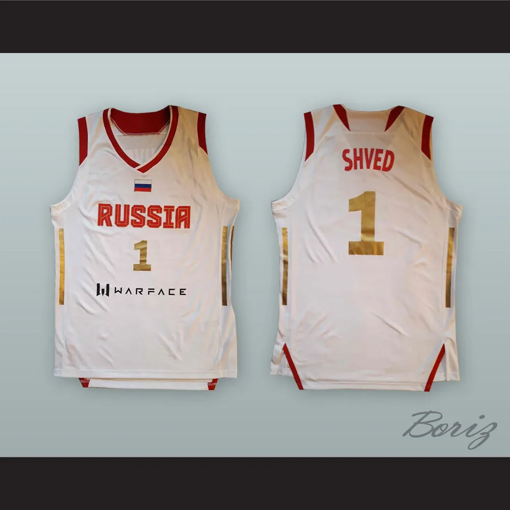 Alexey Shved 1 Russia National Team White Basketball Jersey