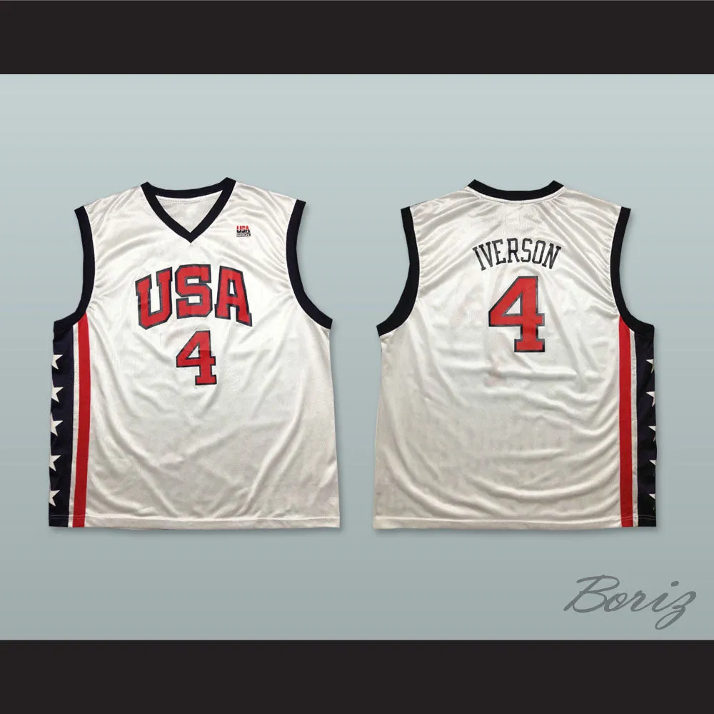 Allen Iverson 4 USA Team Home Basketball Jersey