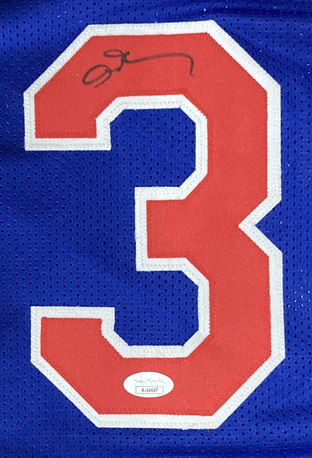 Allen Iverson Signed Custom Blue Pro-Style Basketball Jersey JSA