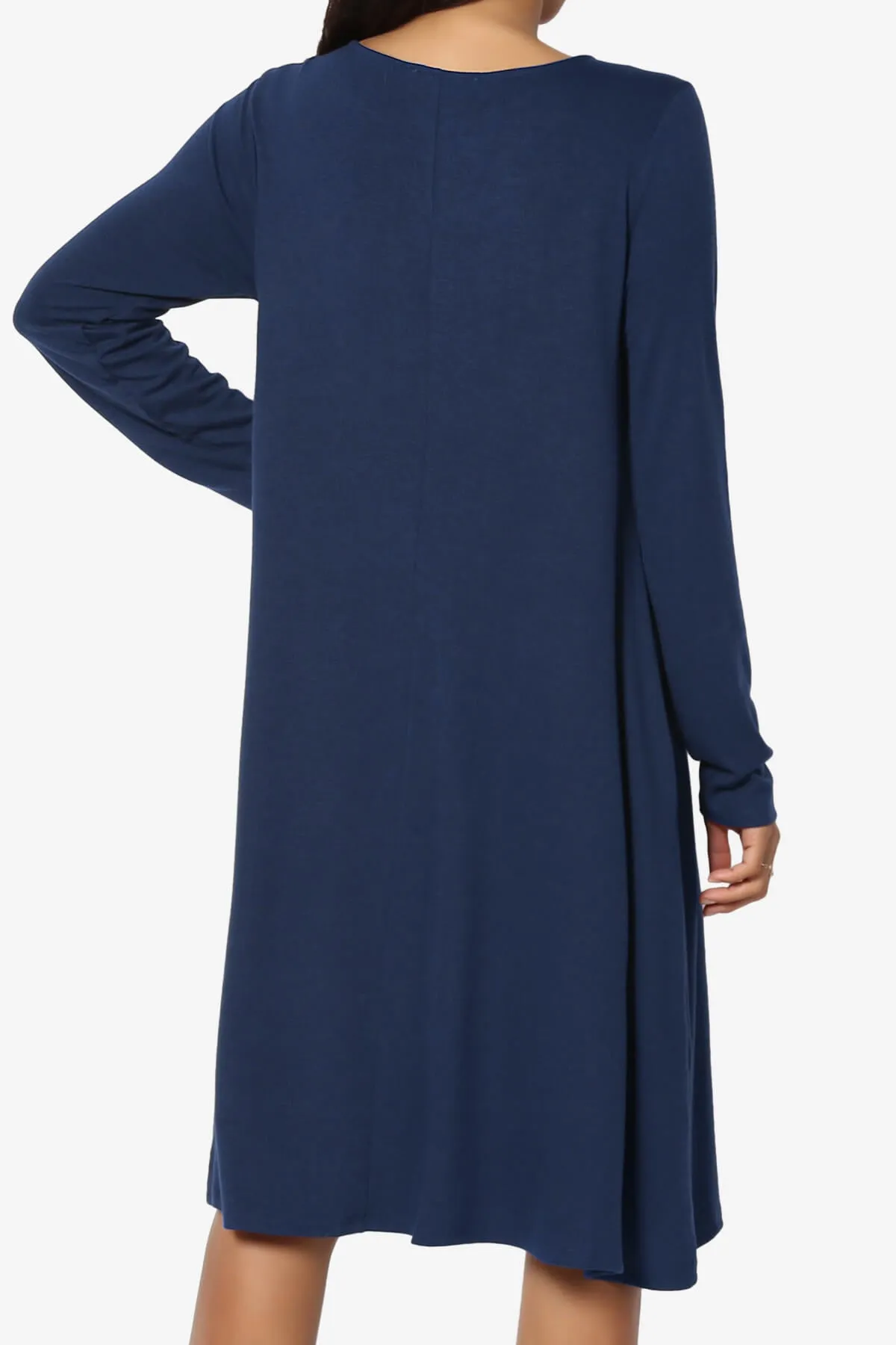 Allie Long Sleeve Jersey A-Line Dress PLUS
