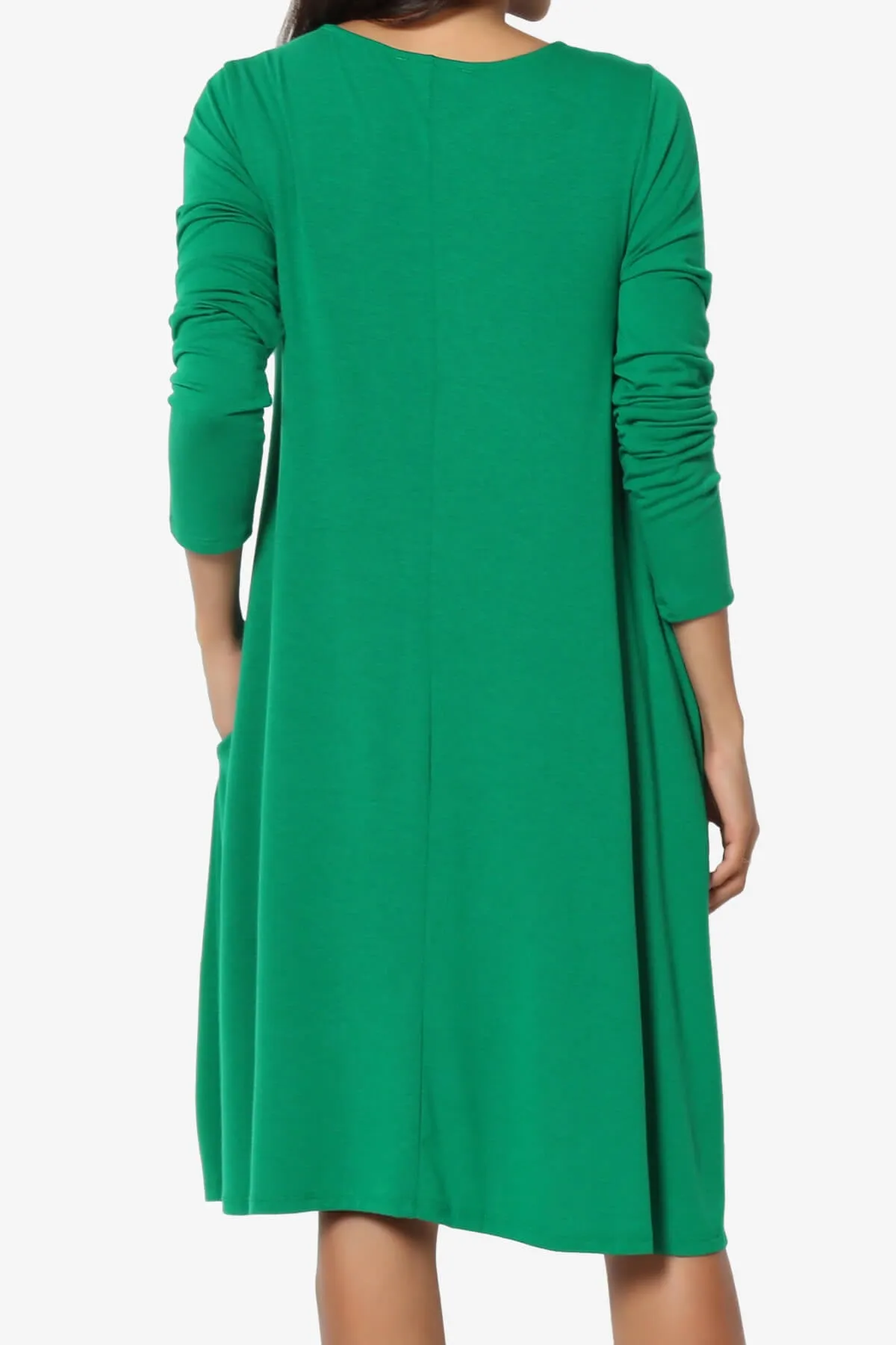 Allie Long Sleeve Jersey A-Line Dress PLUS