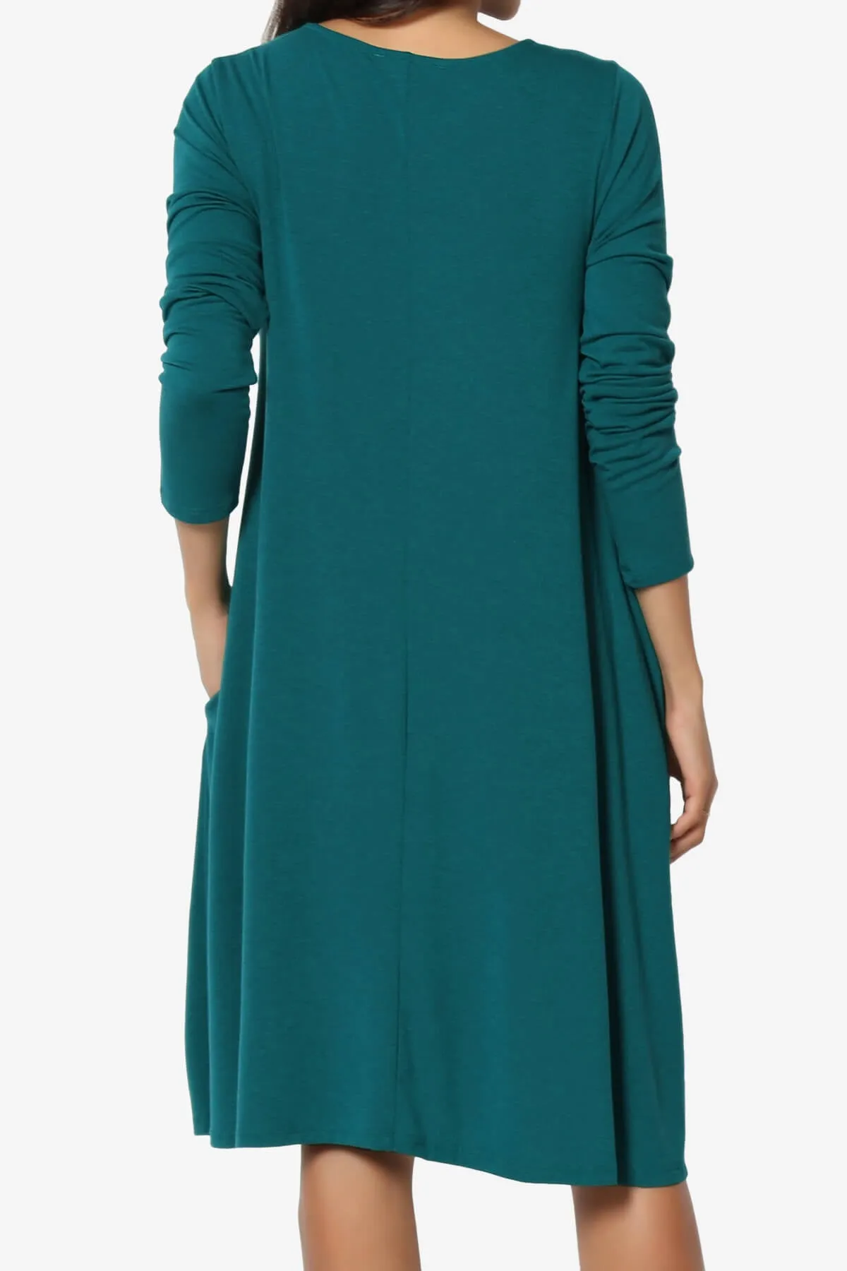 Allie Long Sleeve Jersey A-Line Dress PLUS