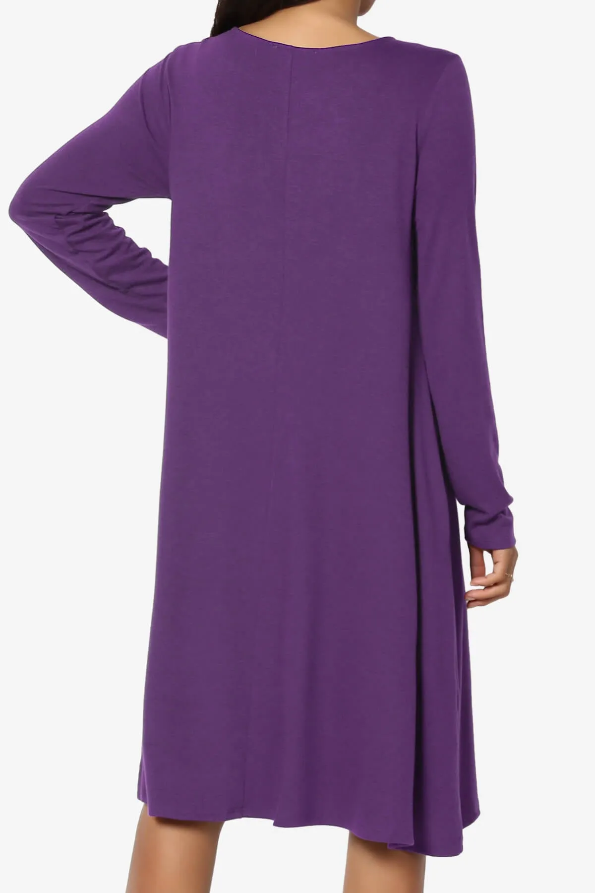 Allie Long Sleeve Jersey A-Line Dress PLUS