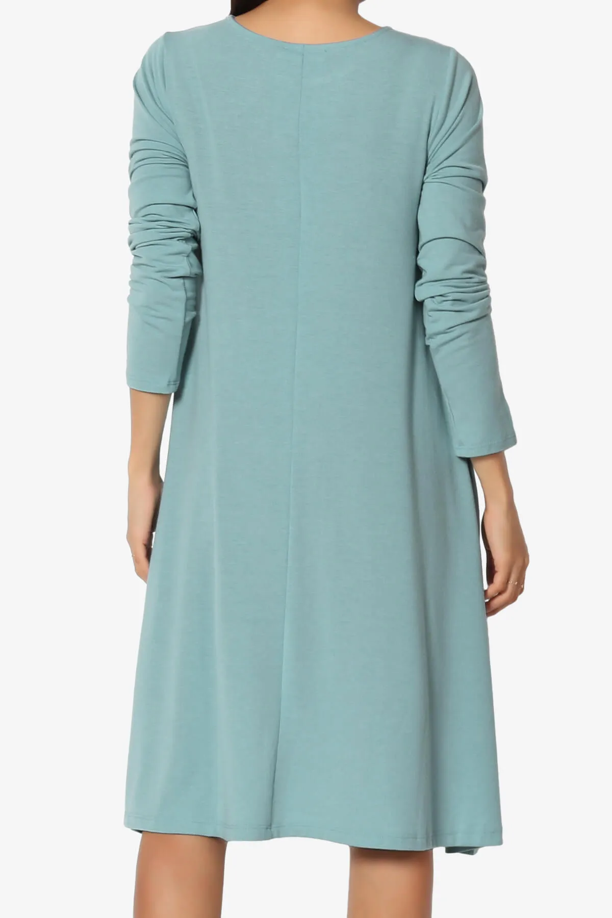 Allie Long Sleeve Jersey A-Line Dress PLUS