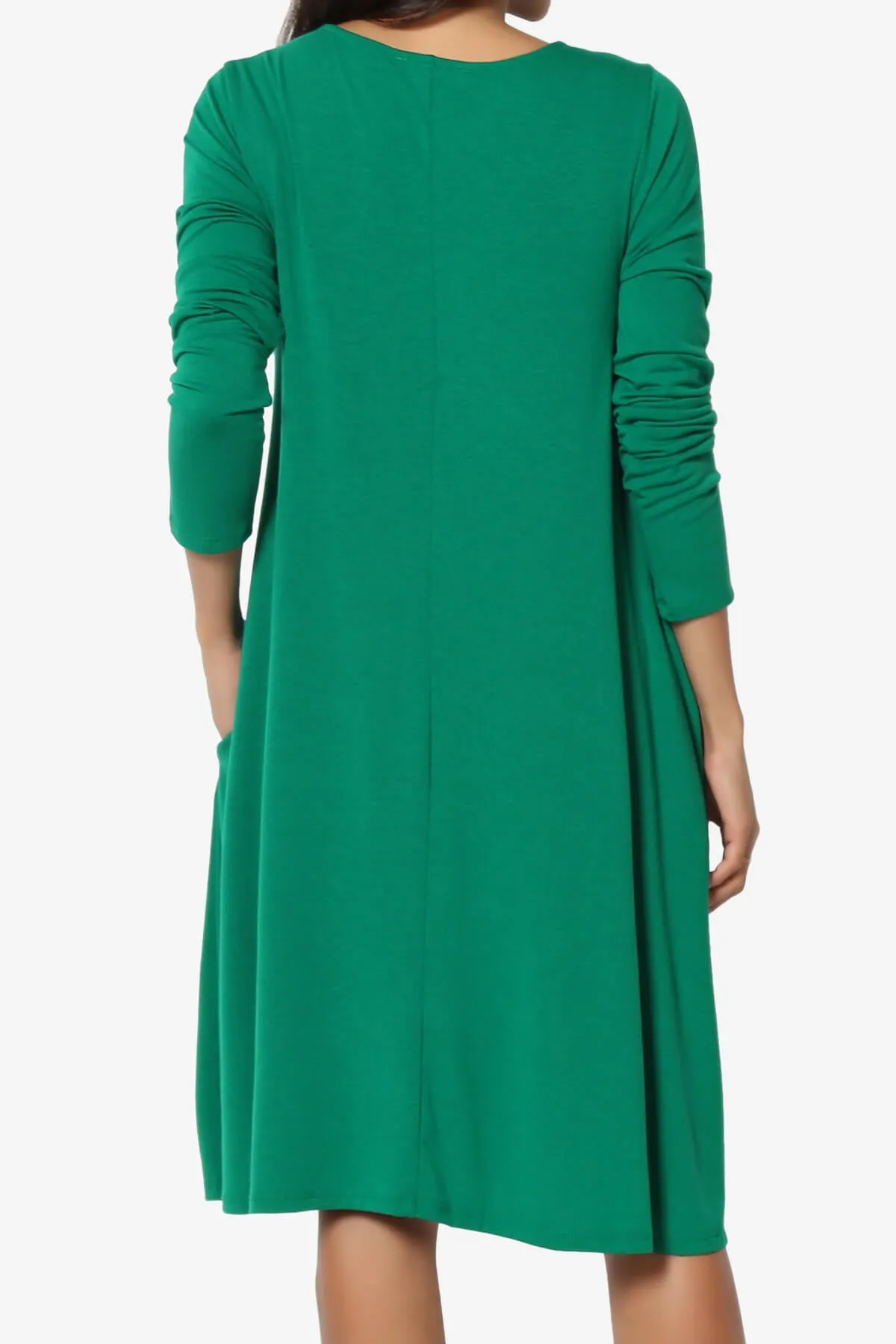 Allie Long Sleeve Jersey A-Line Dress PLUS