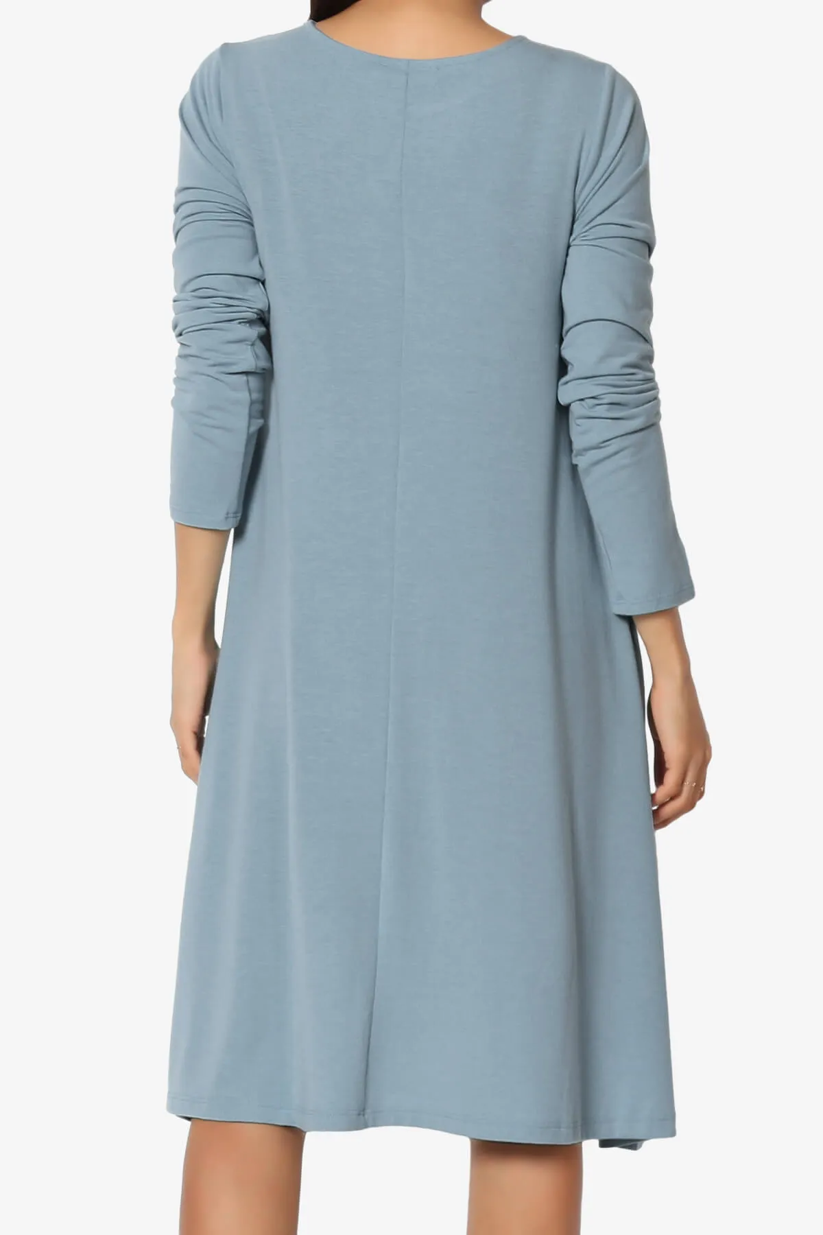 Allie Long Sleeve Jersey A-Line Dress PLUS