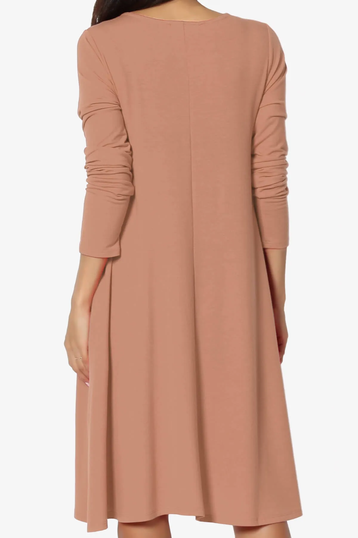 Allie Long Sleeve Jersey A-Line Dress PLUS