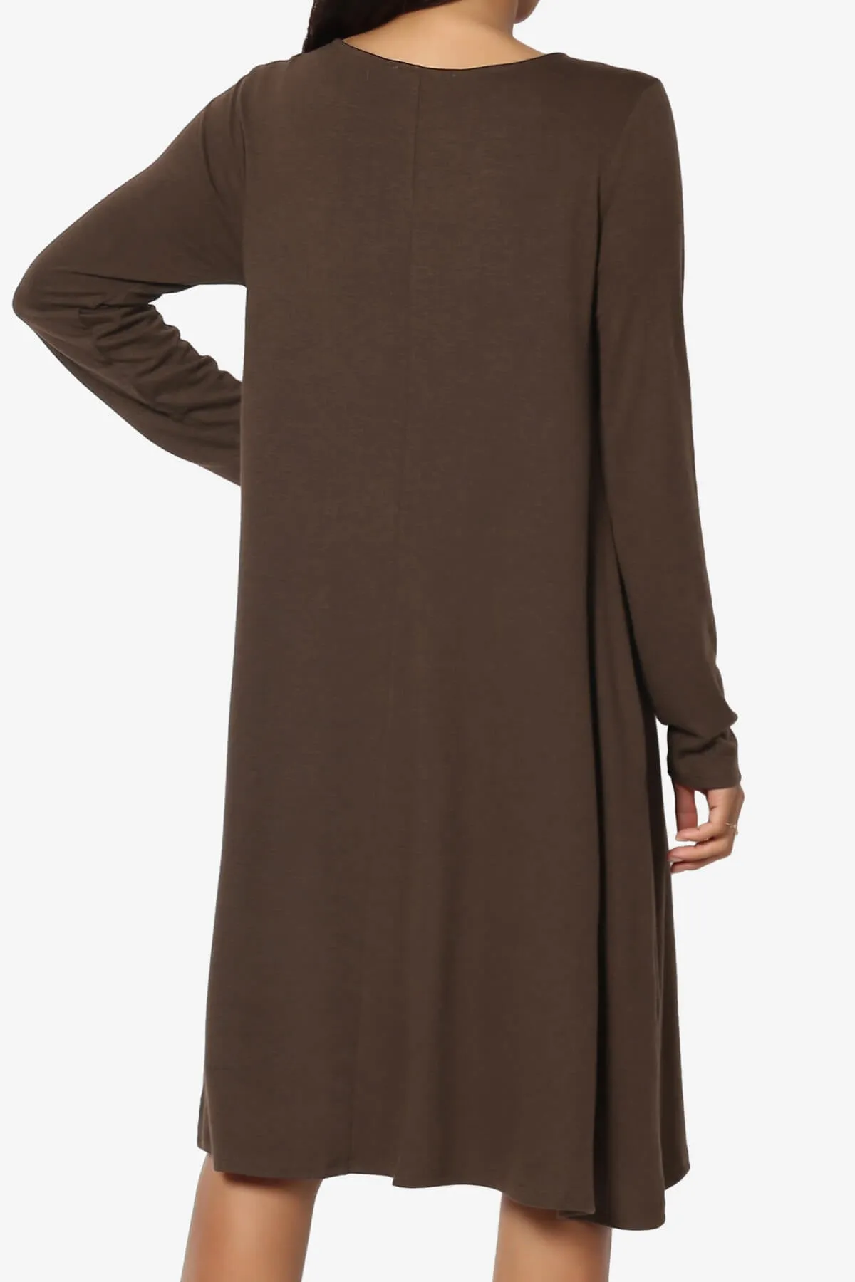 Allie Long Sleeve Jersey A-Line Dress PLUS