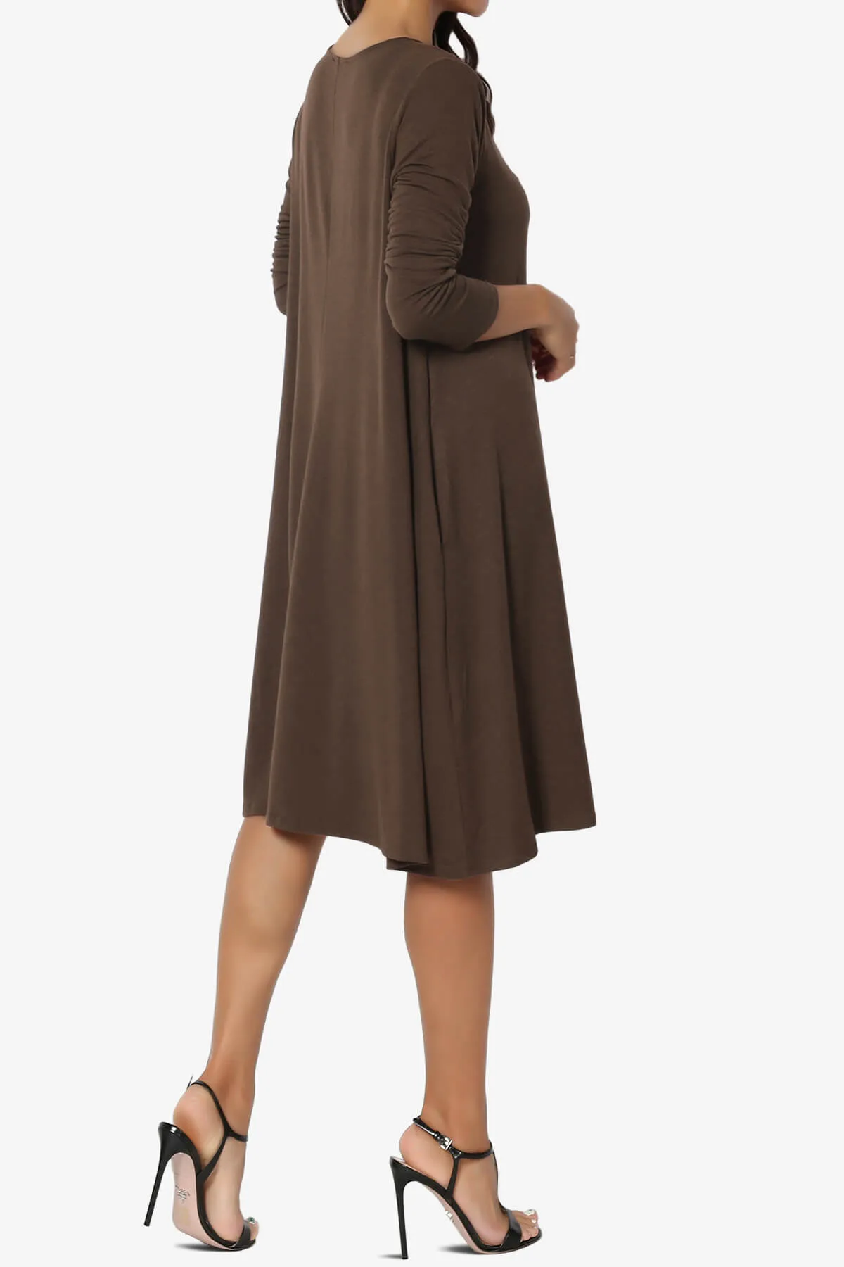 Allie Long Sleeve Jersey A-Line Dress PLUS