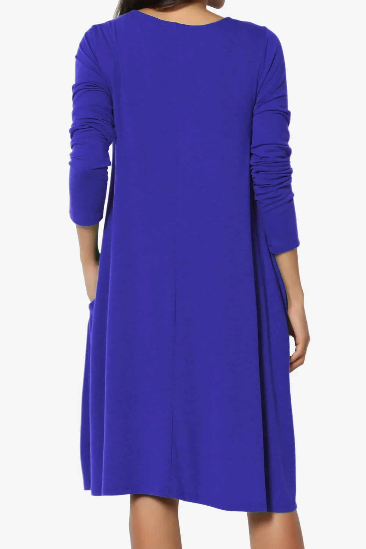 Allie Long Sleeve Jersey A-Line Dress PLUS