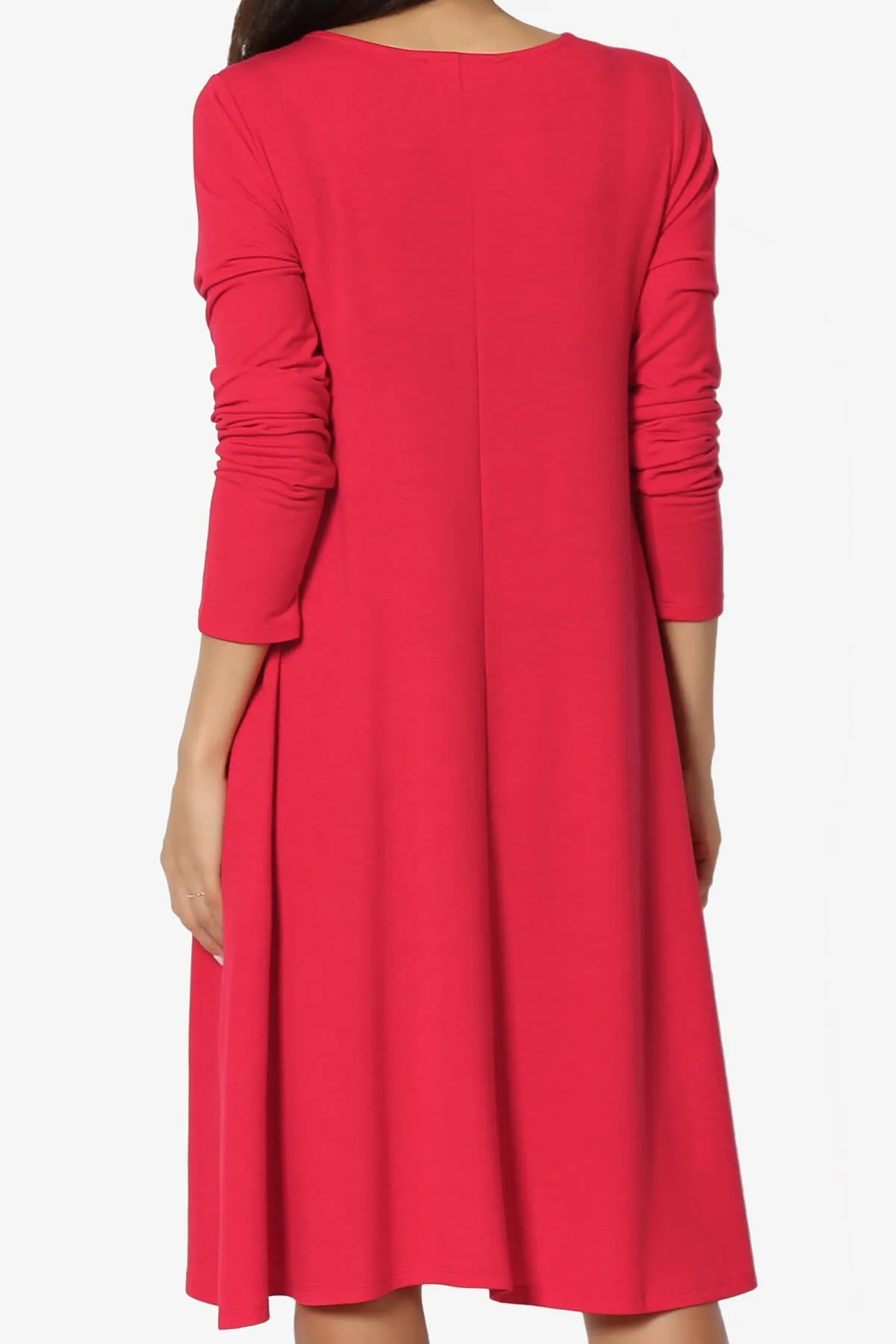 Allie Long Sleeve Jersey A-Line Dress PLUS