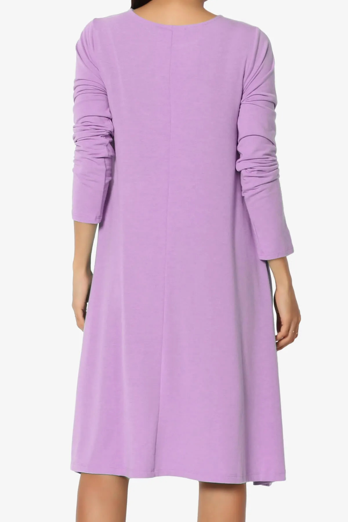 Allie Long Sleeve Jersey A-Line Dress PLUS