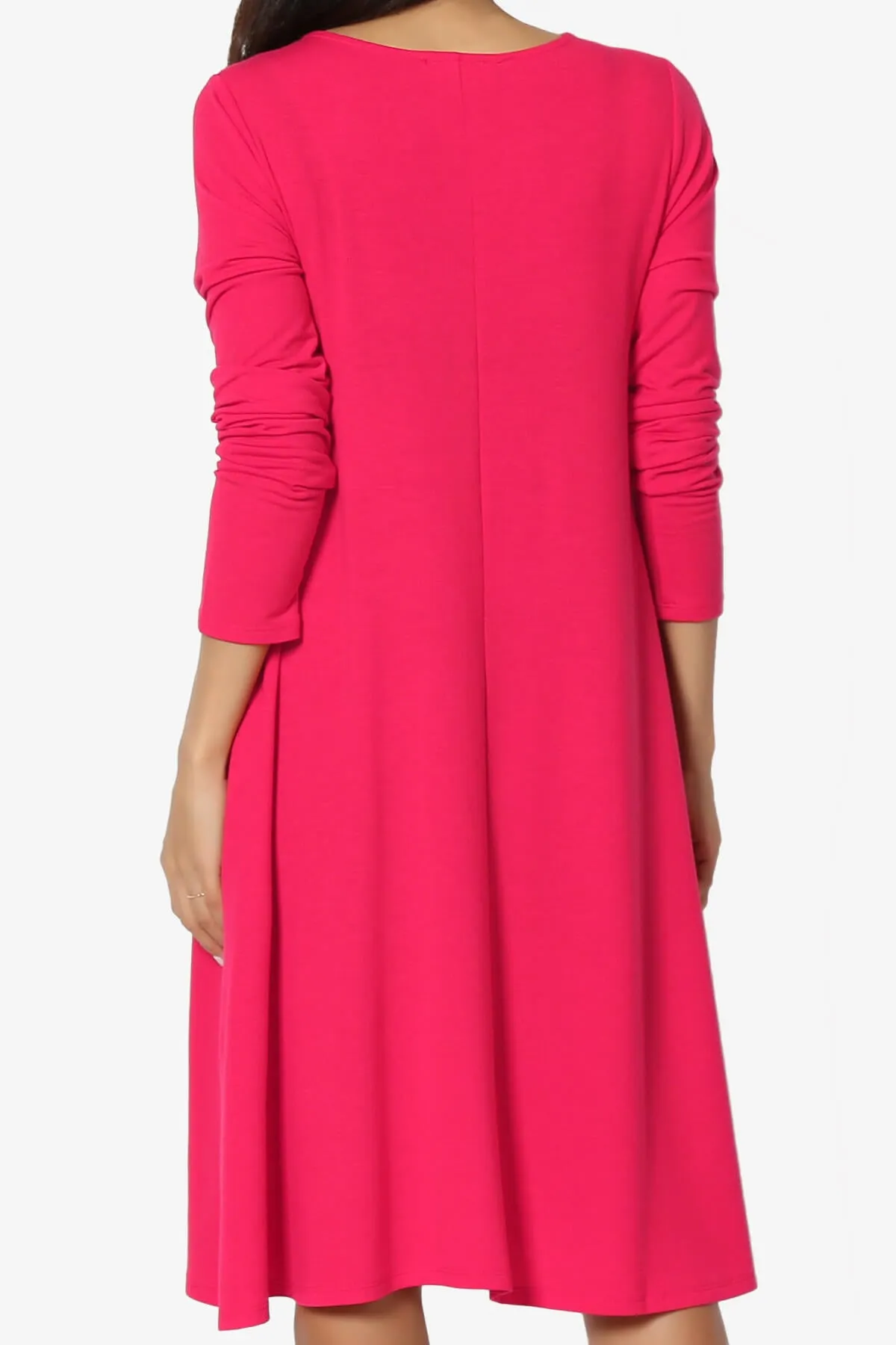Allie Long Sleeve Jersey A-Line Dress PLUS