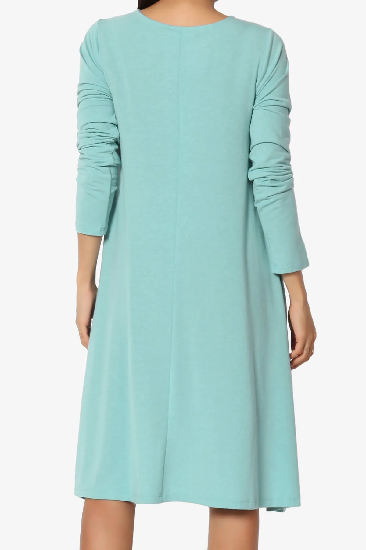 Allie Long Sleeve Jersey A-Line Dress PLUS