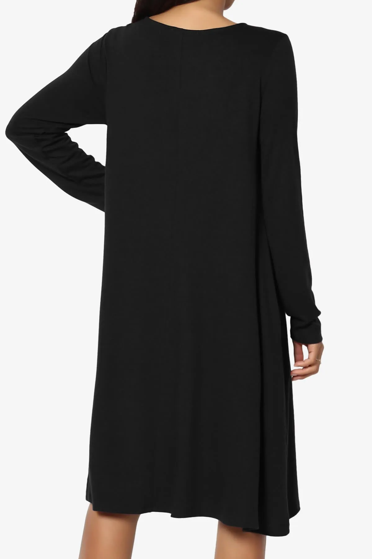 Allie Long Sleeve Jersey A-Line Dress PLUS