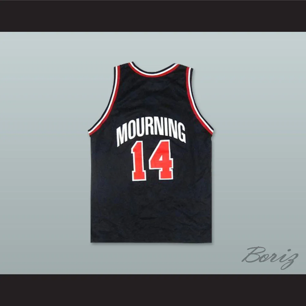 Alonzo Mourning 14 USA Team Away Basketball Jersey