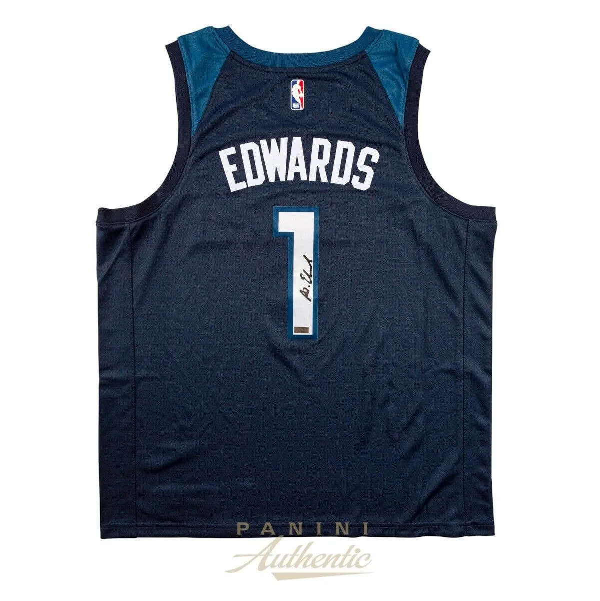 Anthony Edwards Minnesota Timberwolves Signed Blue Nike Swingman Jersey Panini