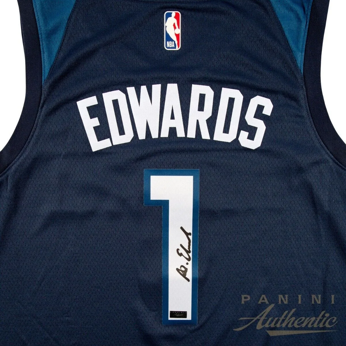 Anthony Edwards Minnesota Timberwolves Signed Blue Nike Swingman Jersey Panini