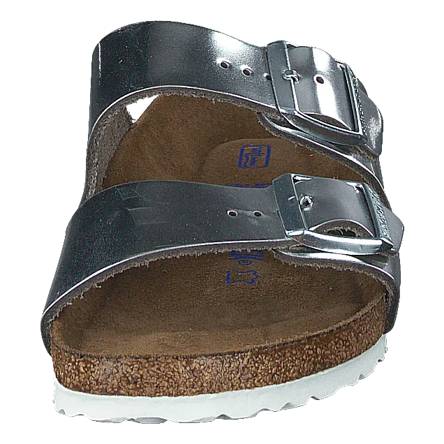 Arizona Smooth Leather Silver Metallic